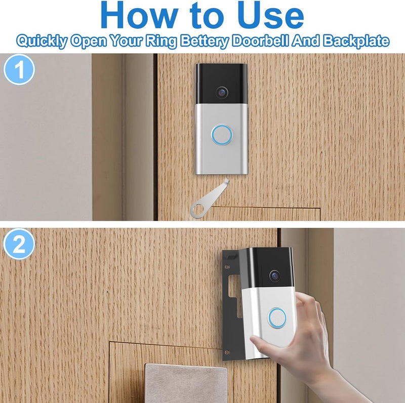 Pyfhy Ring Video Doorbell Key Replacement Tool, Doorbell Camera Opening Key Tool Compatible with Ring Battery Doorbell (2024 Release) with Small No Soliciting Signs, Secure Removal Key Tool (2 Pcs) - Image 5